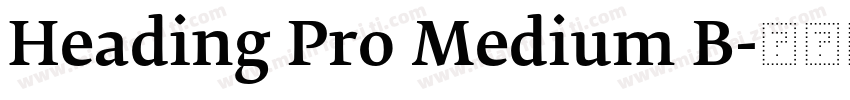 Heading Pro Medium B字体转换